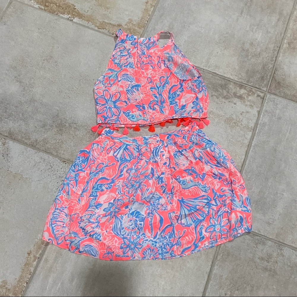 Lilly Pulitzer 0 Selina 2 Piece Cropped Set Skirt - Picture 5 of 5